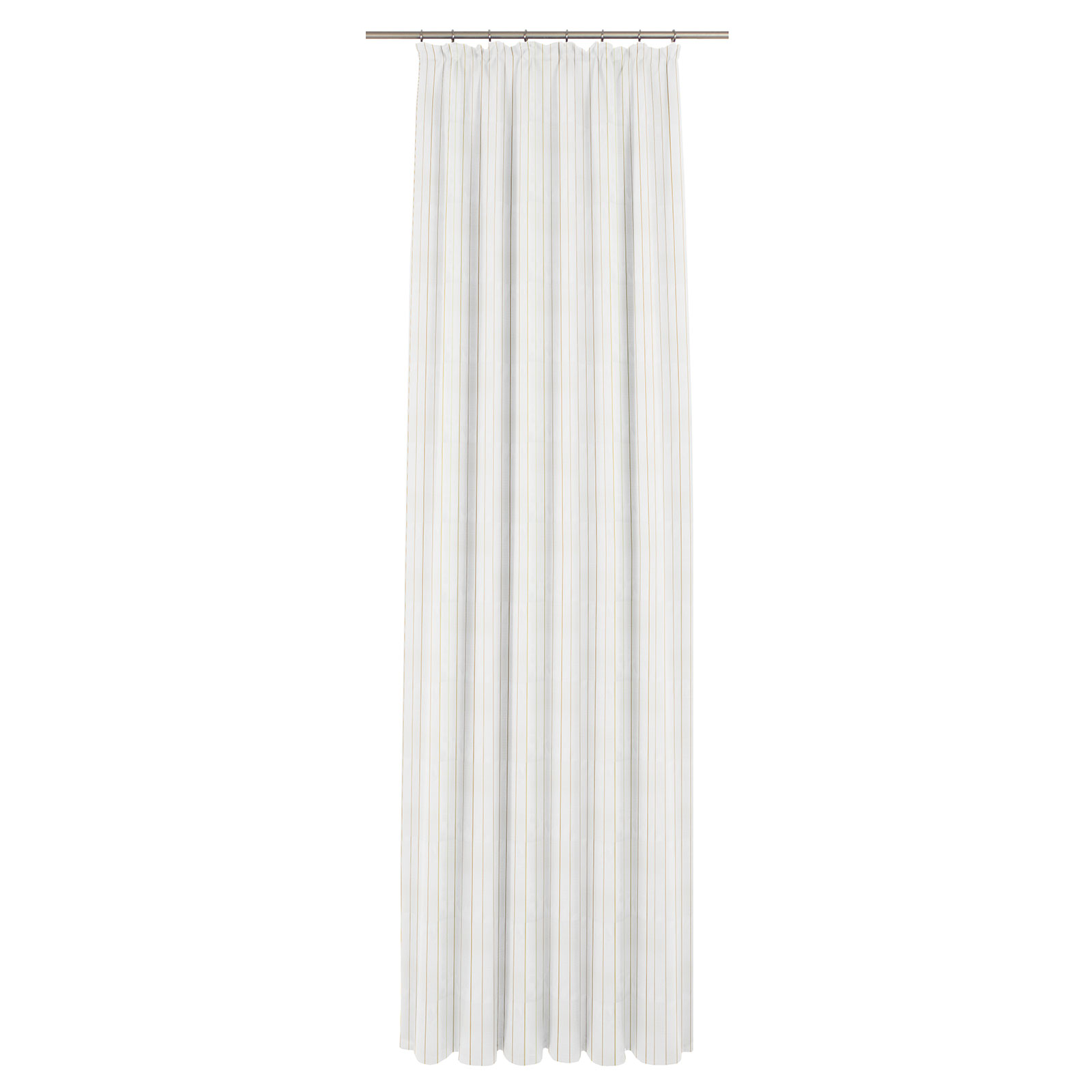 Gardine - Fertigstore - weiß-orange - Faltenband - 300x120 cm
