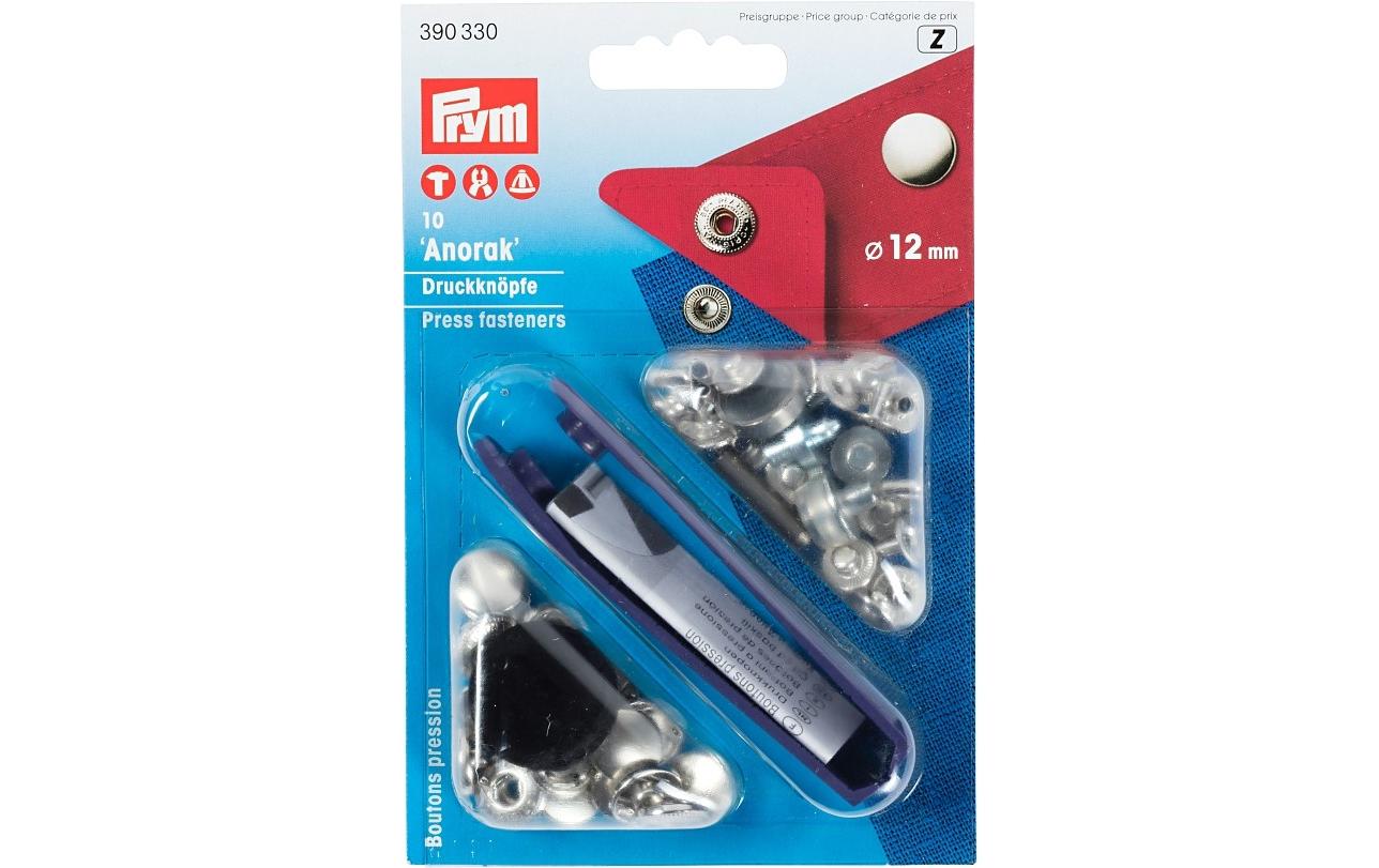 Druckknöpfe Anorak 12 mm, 10 StückNähfreie Druckknöpfe