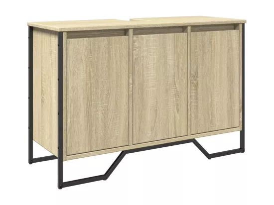 Armoire lavabo de salle de bain chêne sonoma 91x35x60 cm