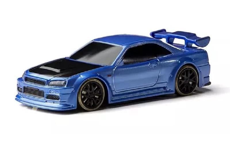 Micro Drift C64, Blau RTR, 1:76Vollwertiges RC-Auto im micro Format