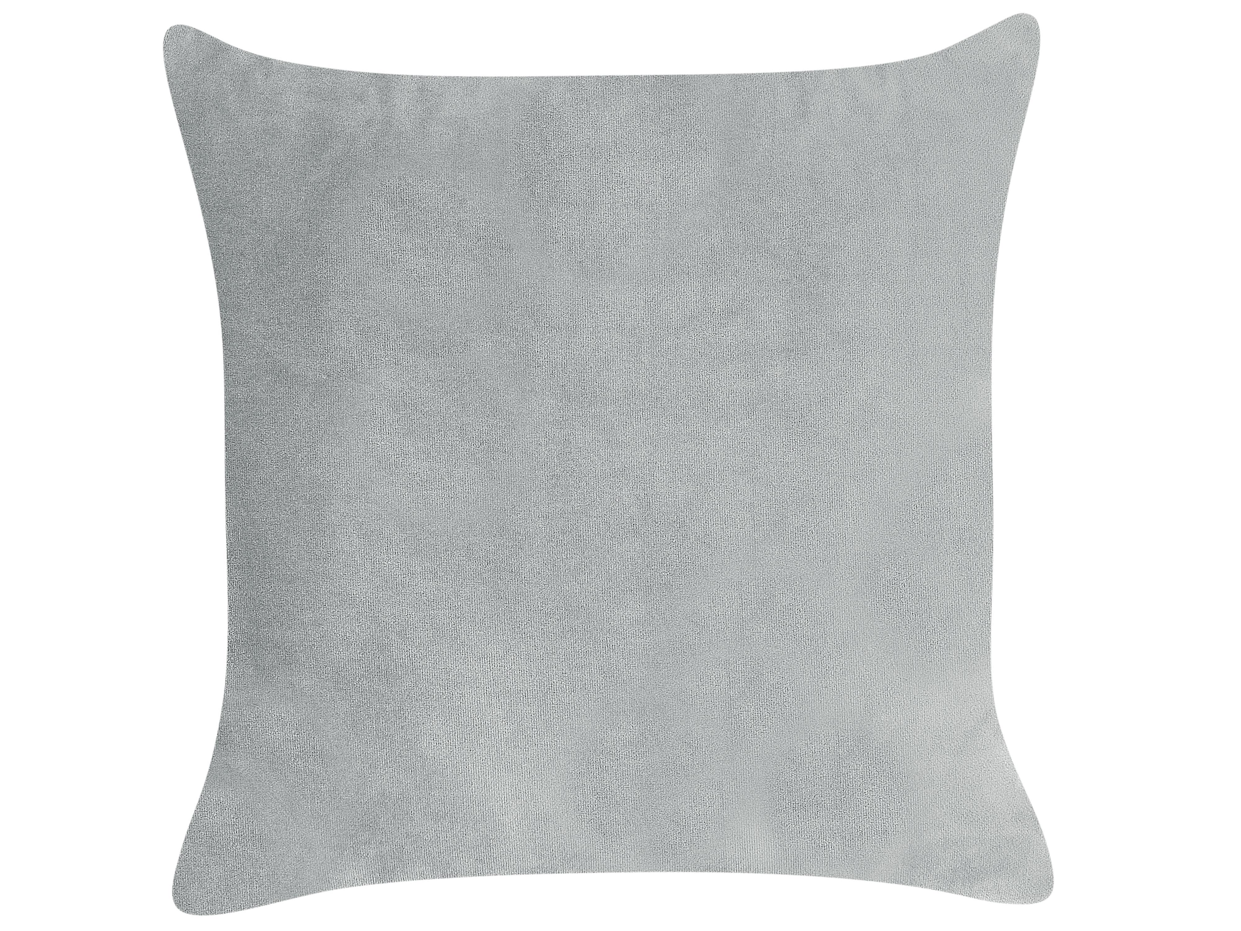Linkszijdige chaise longue CHAUMONT Fluweel Lichtgrijs