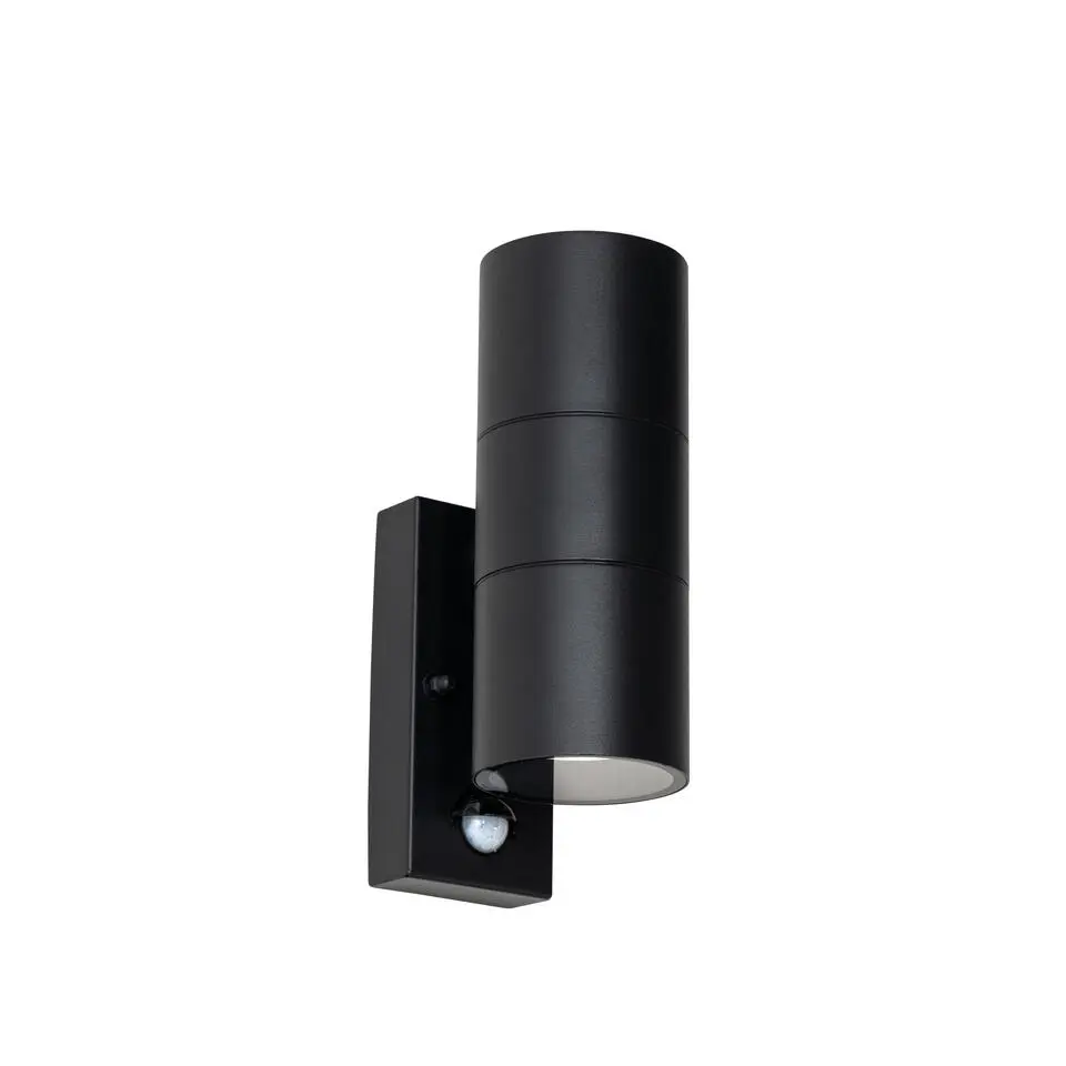 Qazqa buitenlampen met sensor duo zwart gu10