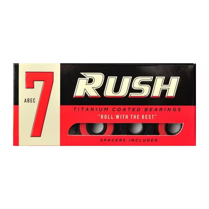 Roulements Skateboard RUSH Roulements Jeu De 8 Abec 7 Red