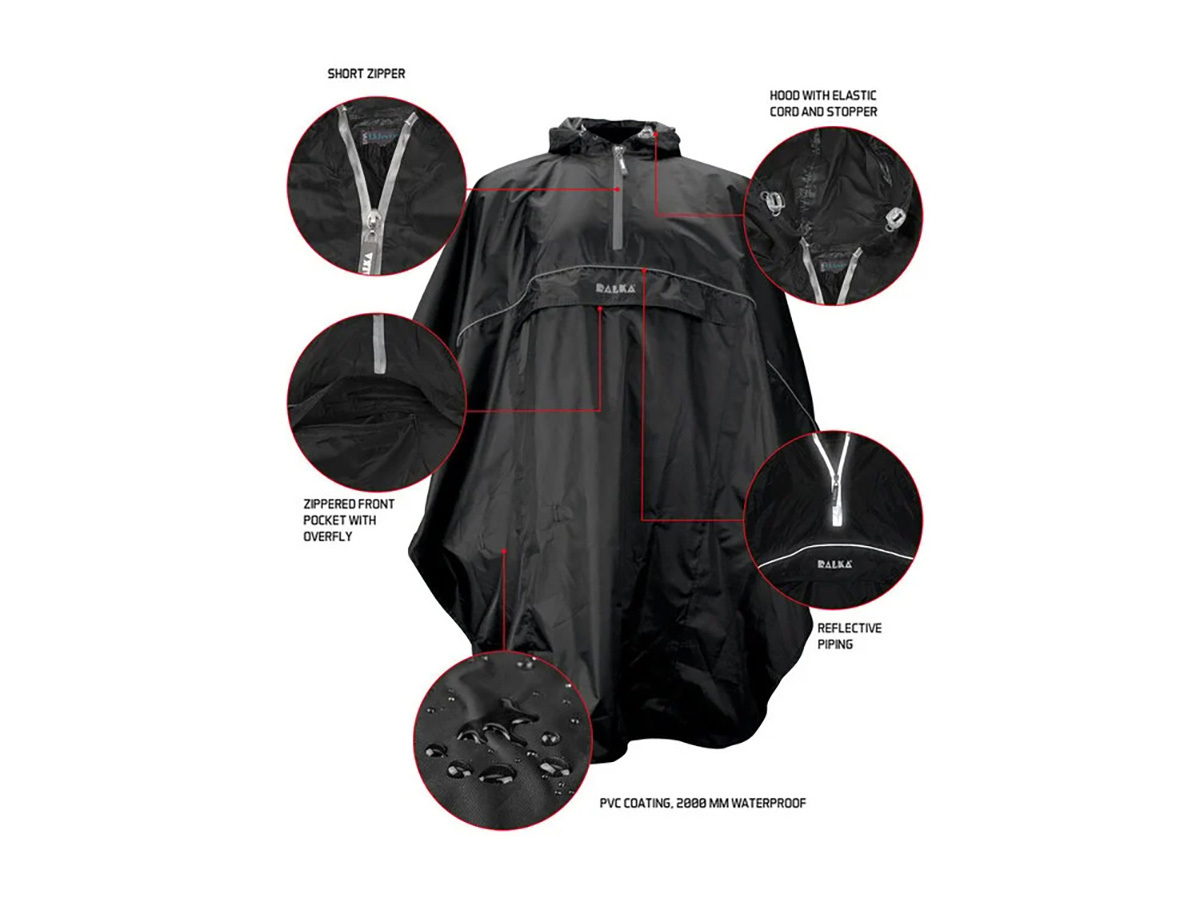 Ralka regenponcho senior - Black
