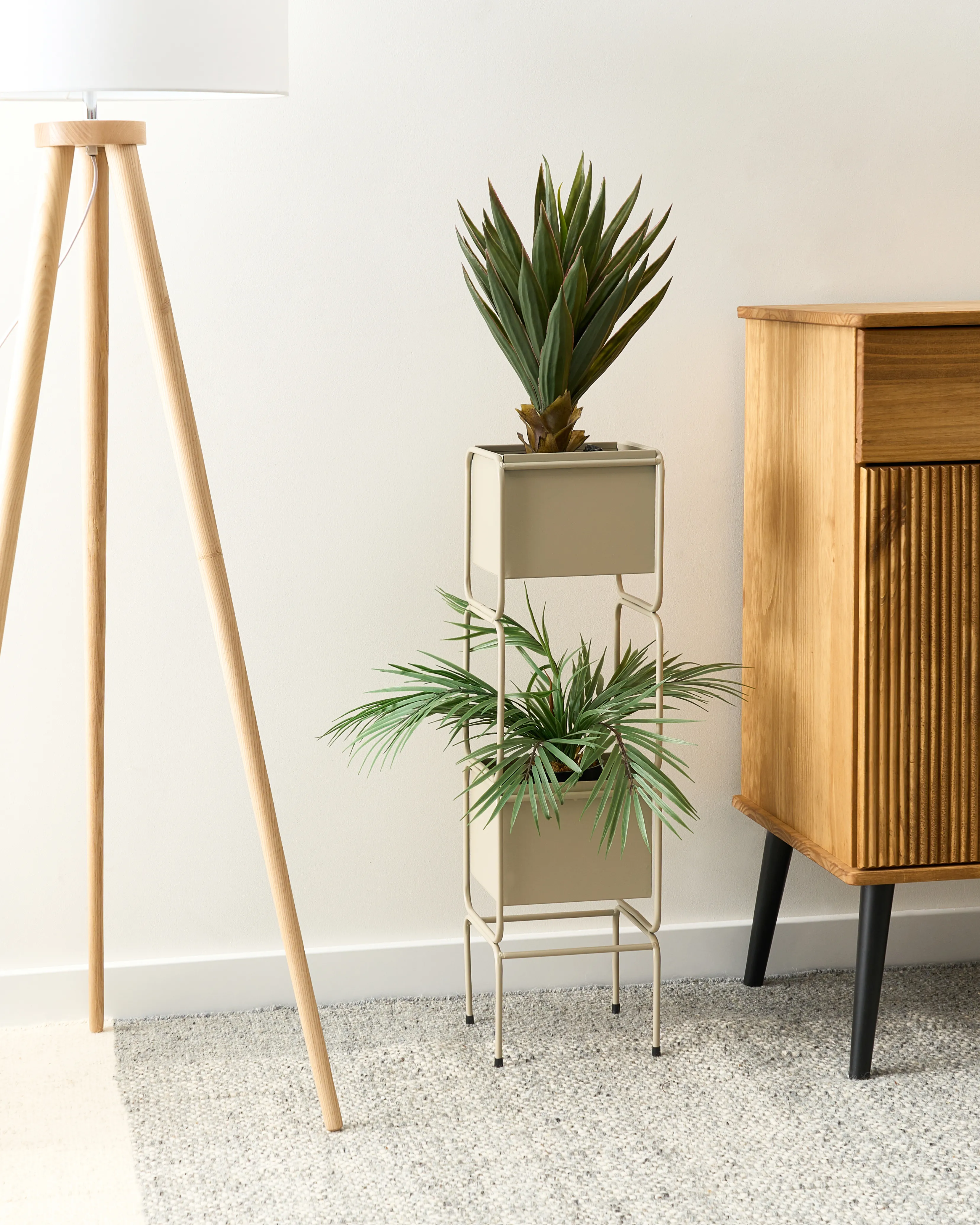 Plantenstandaard COTINUS Metaal 20 cm Beige