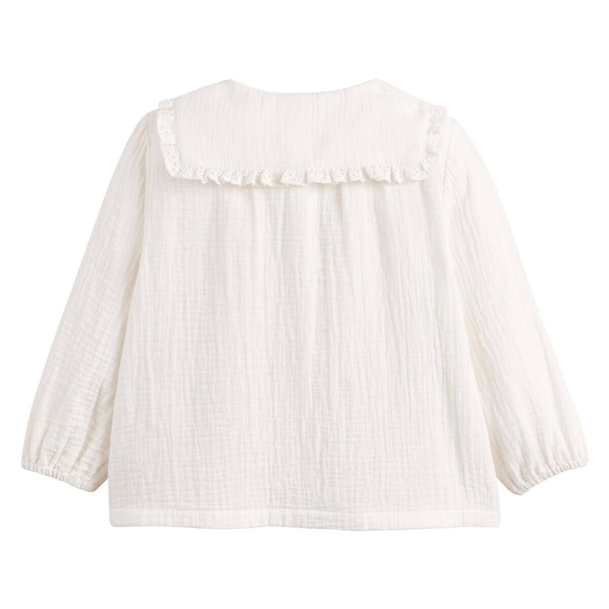 COLEÇÕES LA REDOUTE<br>Blusa com gola Claudine, dupla camada tetra