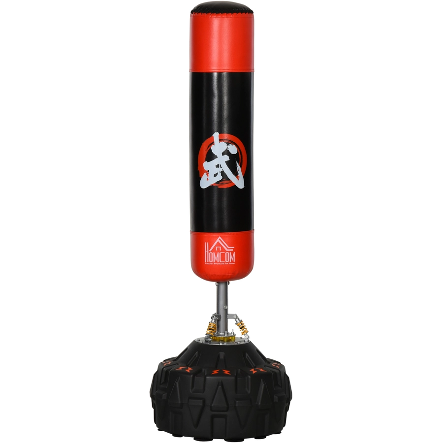HOMCOM Standboxsack mit Reifenstandfuß schwarz, rot