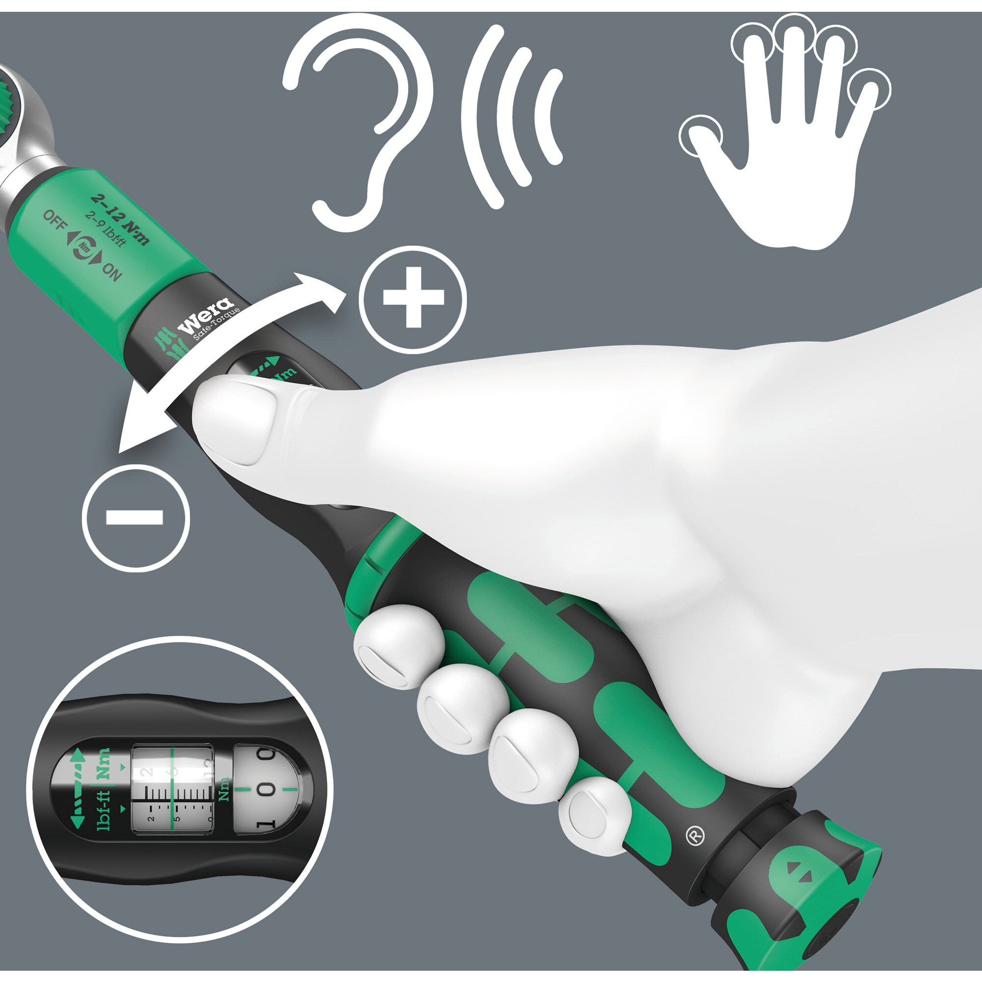 Wera Drehmomentschlüssel Drehmomentschlüssel Safe-Torque A 1 Imperial Set 1, 10-teilig