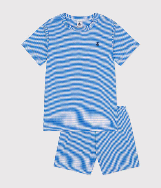 Pyjama short rayé en coton enfant