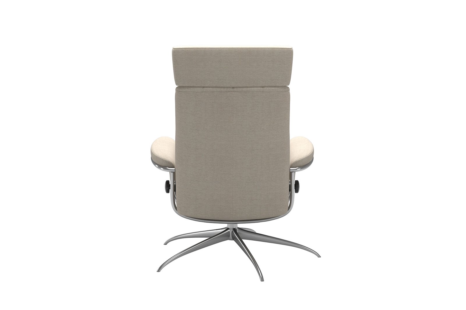 London lenestol Tekstil Jasmine Beige – Star understell – Alu