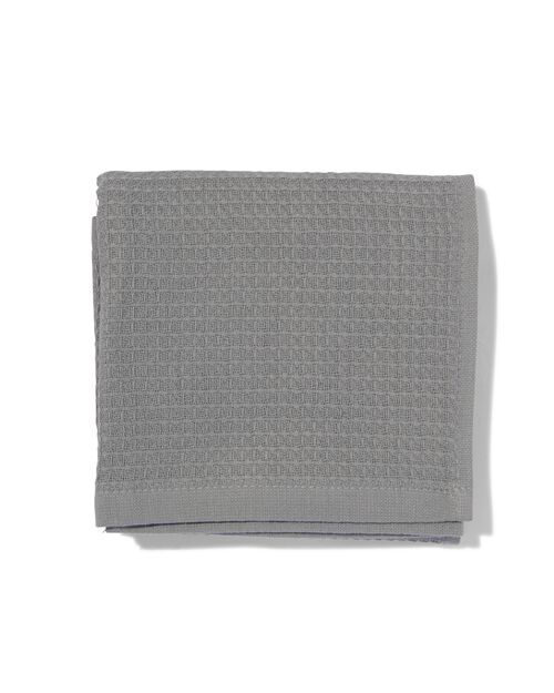 essuie-mains - 50 x 50 - coton gaufré gris