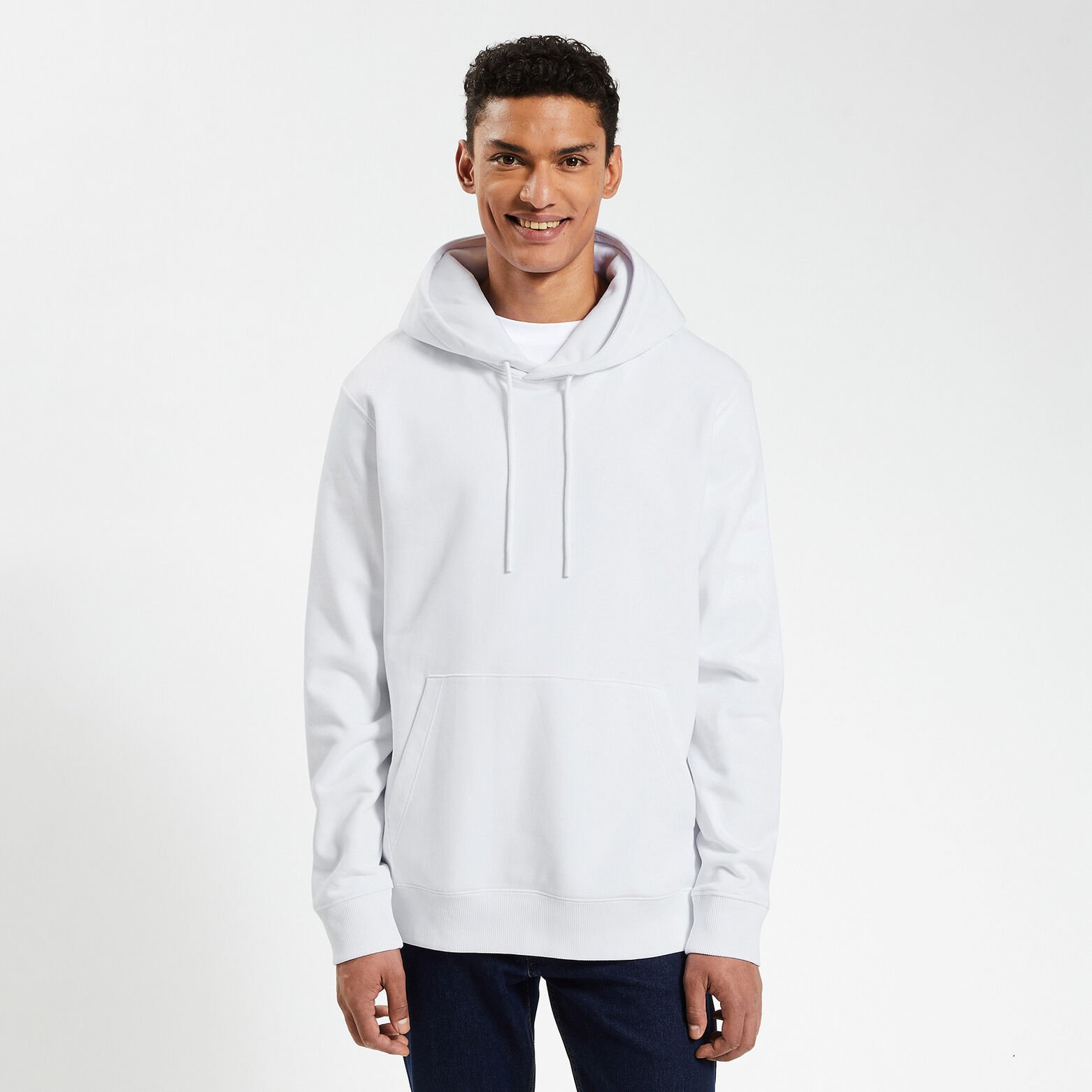Sweat à capuche essentiel Blanc