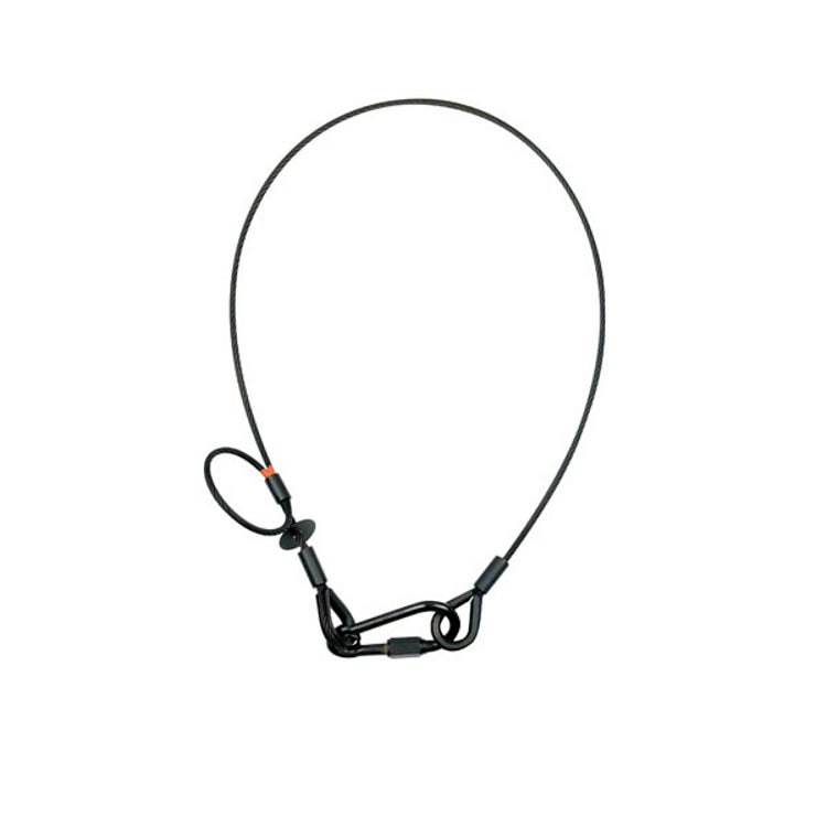 Showtec Saveking 5mm 1m safetykabel met rem 60 kg zwart