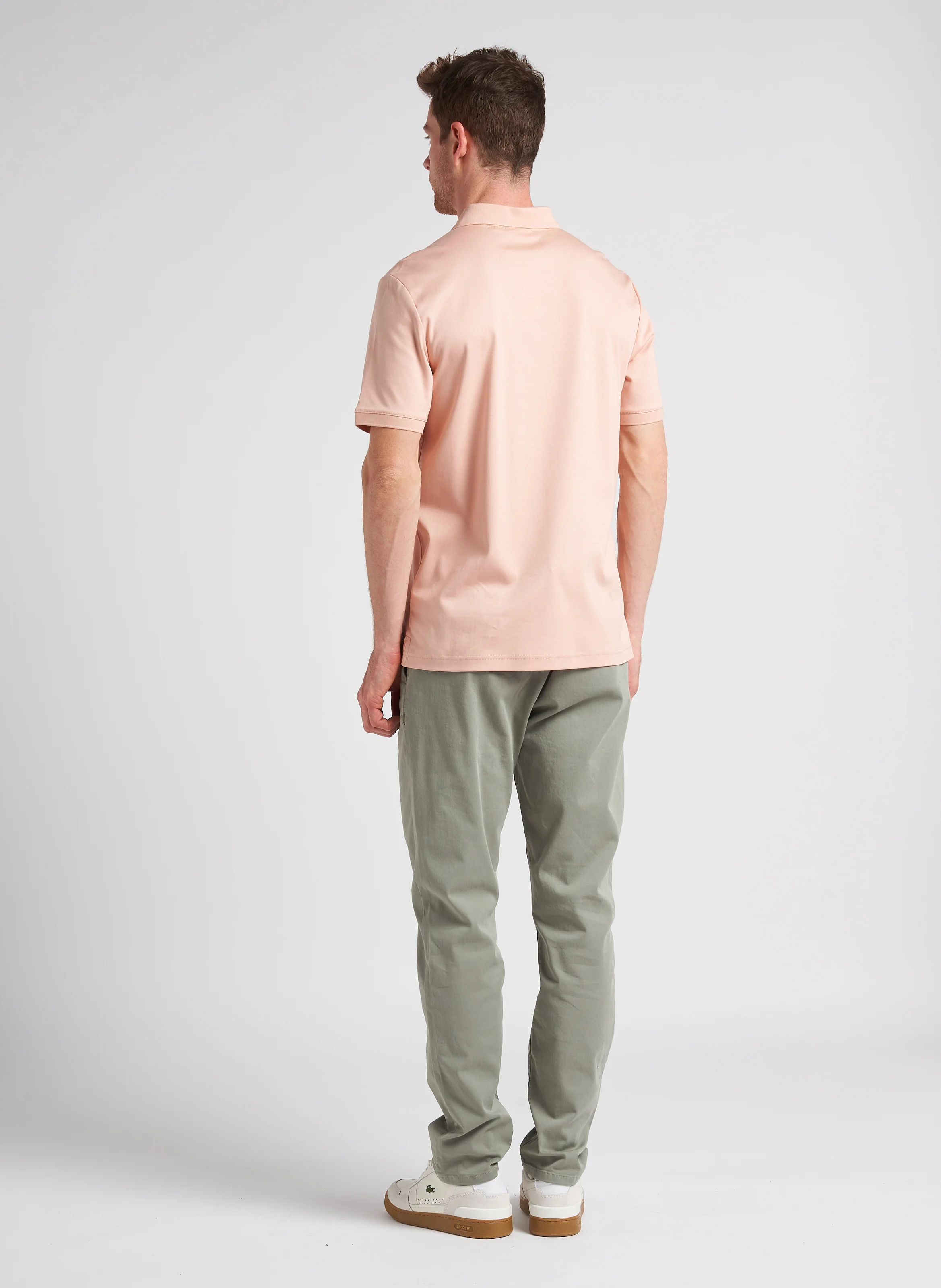 LAVIS - Pantalon droit en coton bio mélangé | Kaki