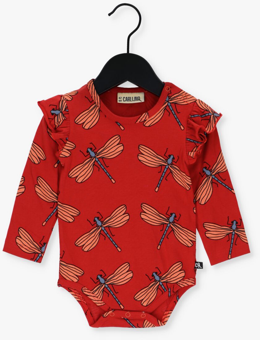 CARLIJNQ rode carlijnq  dragonfly - bodysuit longsleeve ruffled