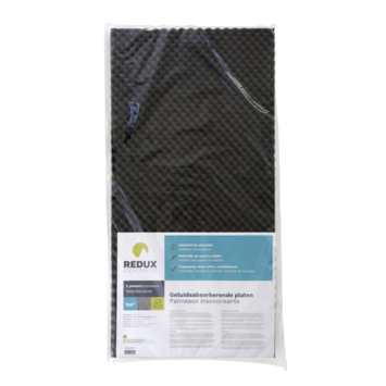 Redux geluidsabsorberende plaat zwart 100 x 50 cm 30 mm 2 stuks
