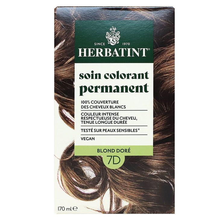 Soin colorant permanent blond doré 7D