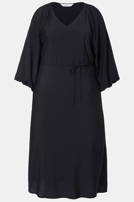 Maxikleid, A-Line, 3/4-Ballonärmel