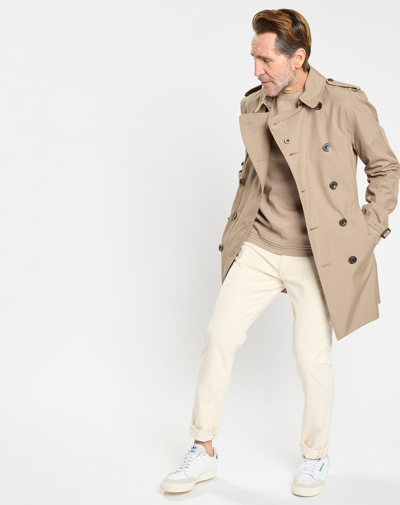 Hackett London Trench uni beige foncé