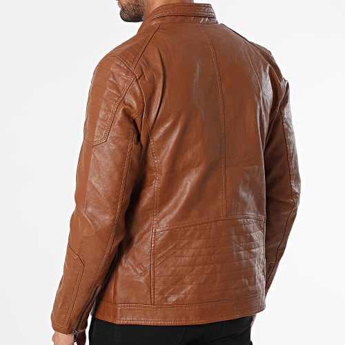 Veste Biker Marron