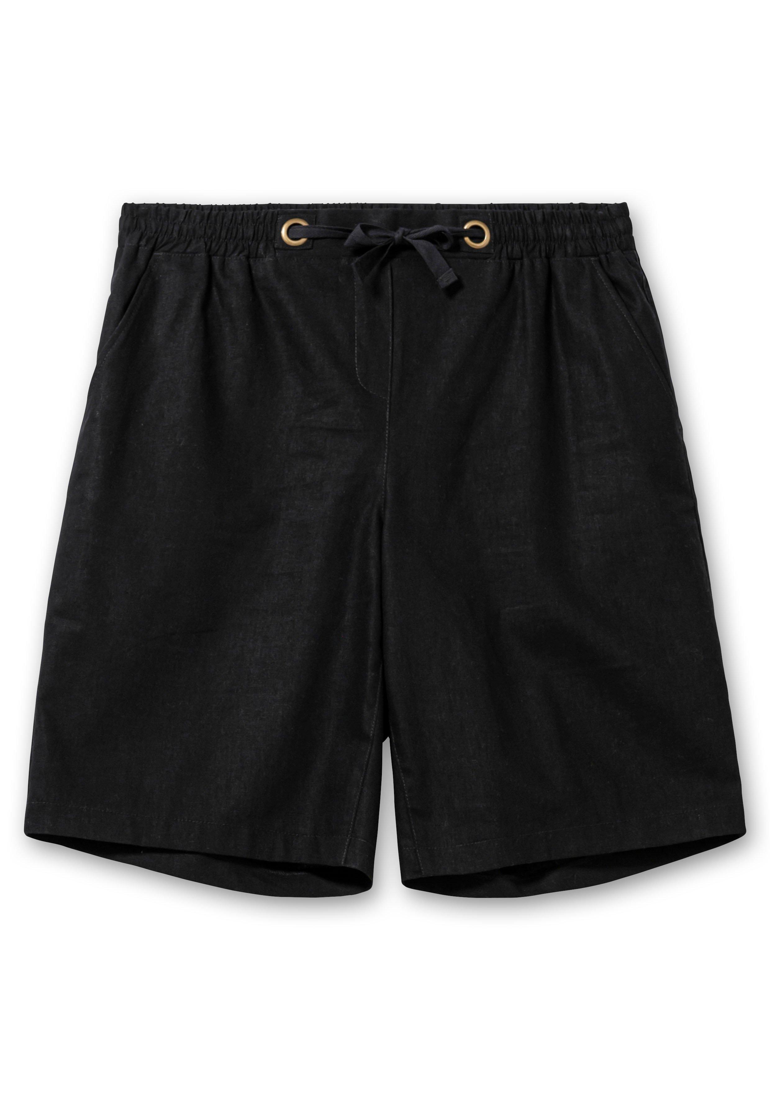 Bermudas im Leinen-Mix, mit Gummibund