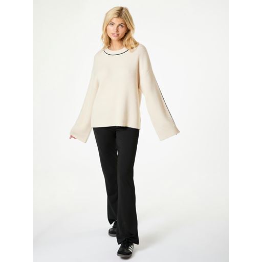 Neo Noir Latte Knit Striktrøje, Ivory, 38