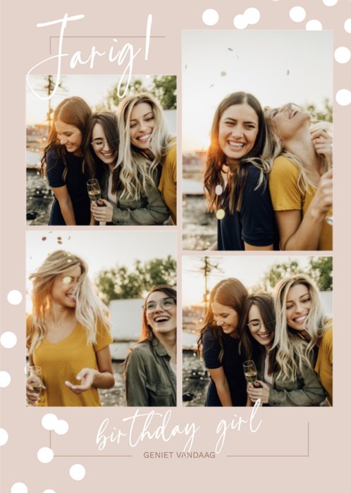 Greetz | Verjaardagskaart | Met fotos | Jarig! Birthday Girl
