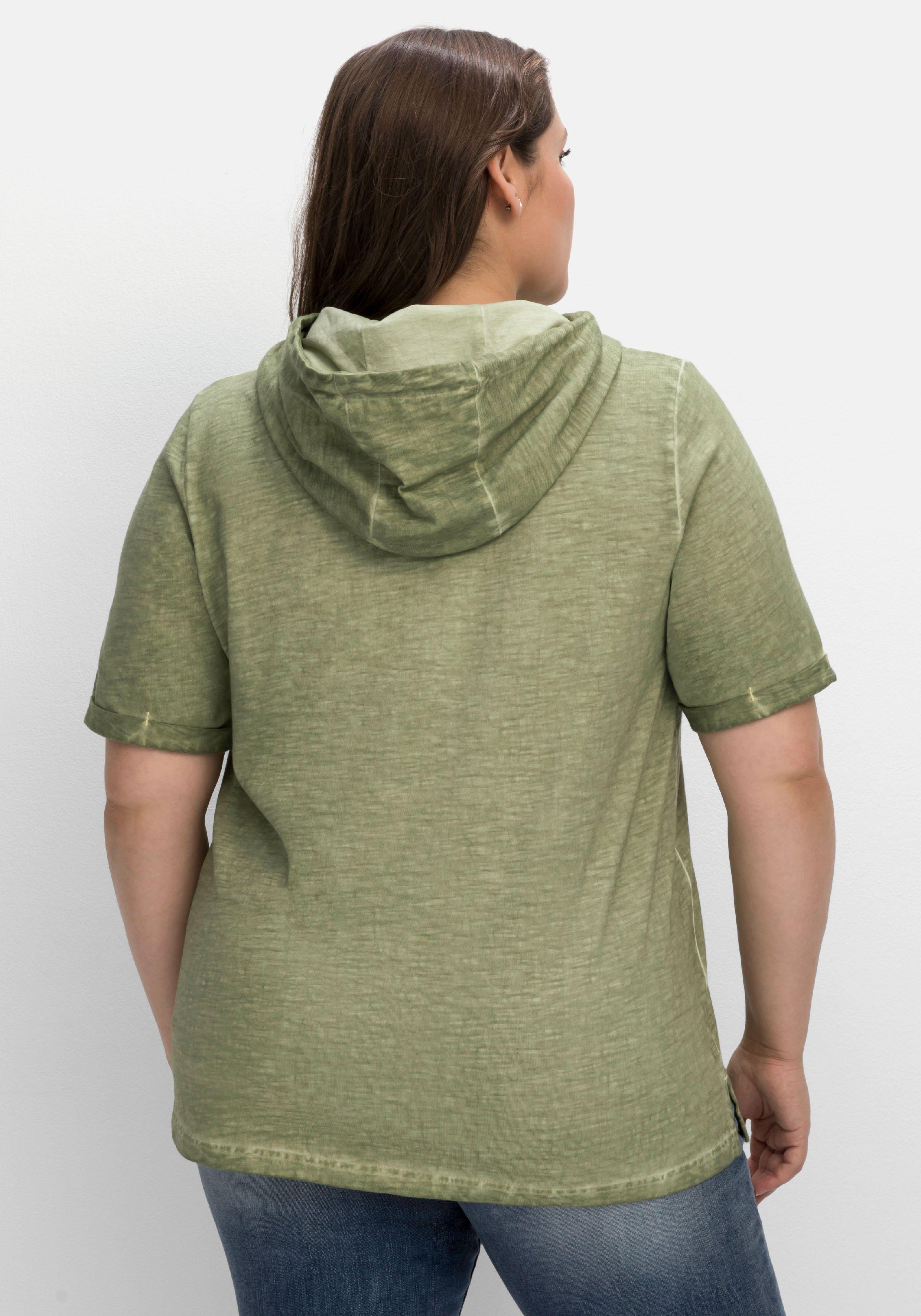 Kapuzenshirt im Used-Look, aus Flammgarn