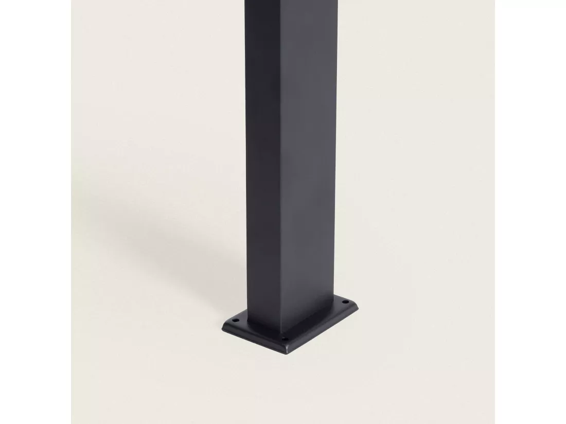 Balise Extérieure LED Solaire sur Pied 2W 50cm Aluminium avec Détecteur de Mouvement Goran Noir