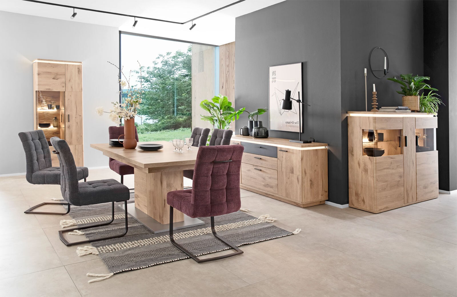 Highboard Modena 150 x 124 x 38 cm Viking Oak