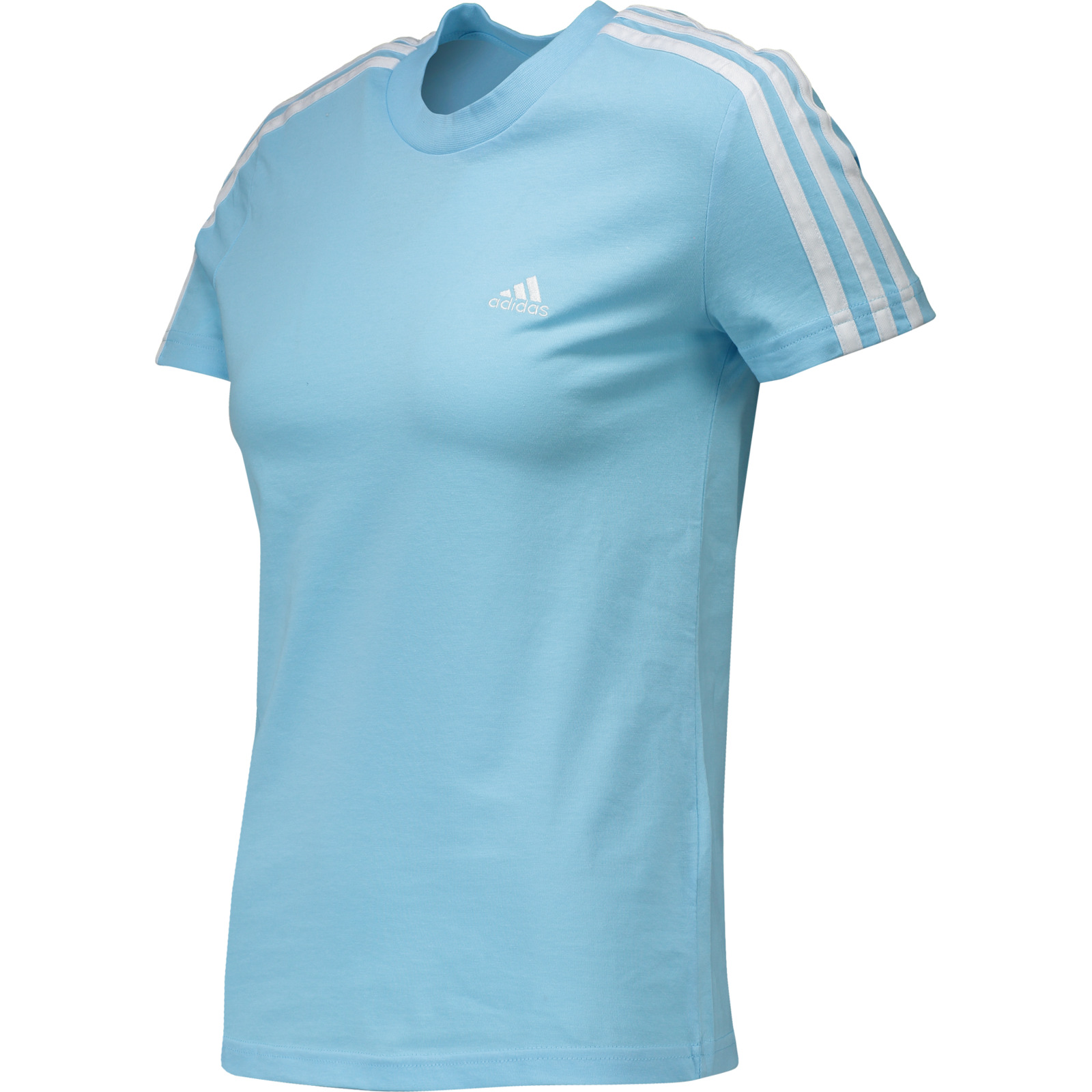 Adidas Damen-T-Shirt 3S XS, hellblau