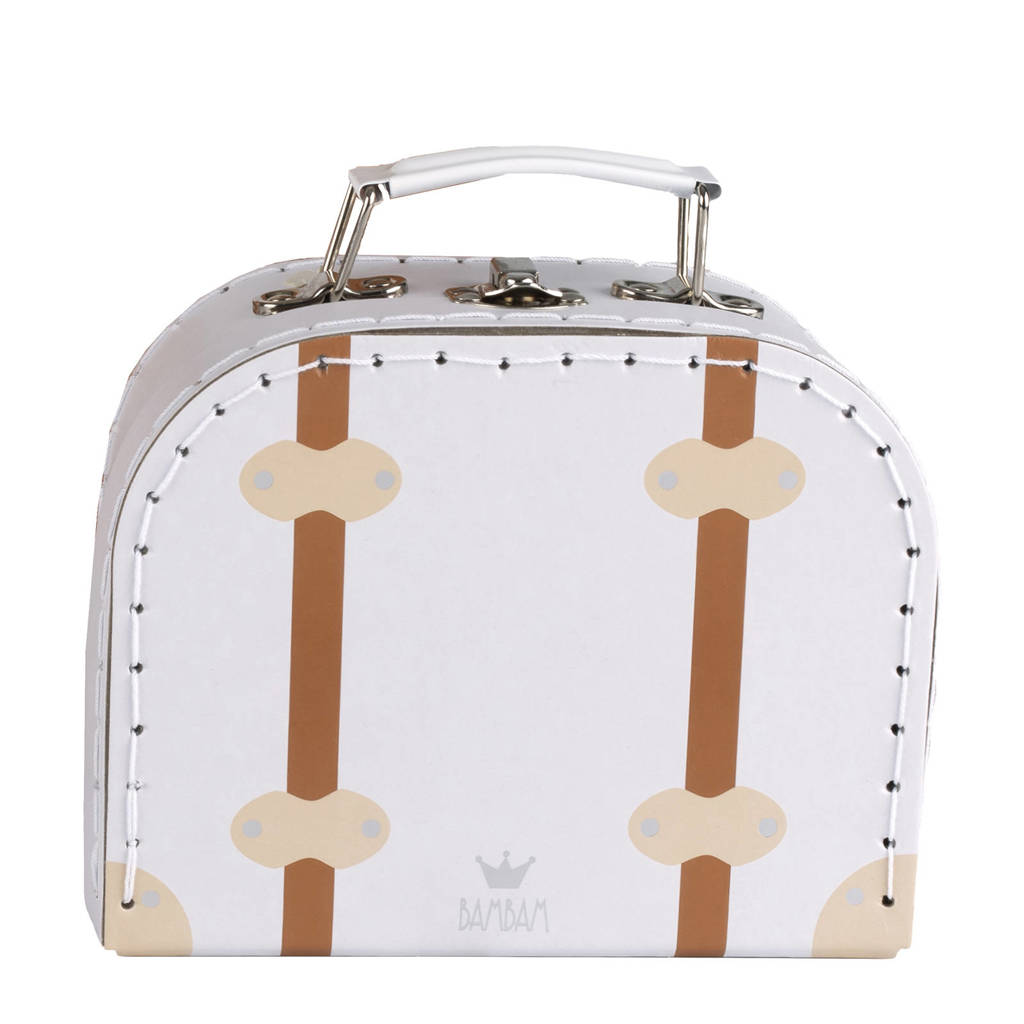 aardig koffertje...Travel suitcase Vintage white small