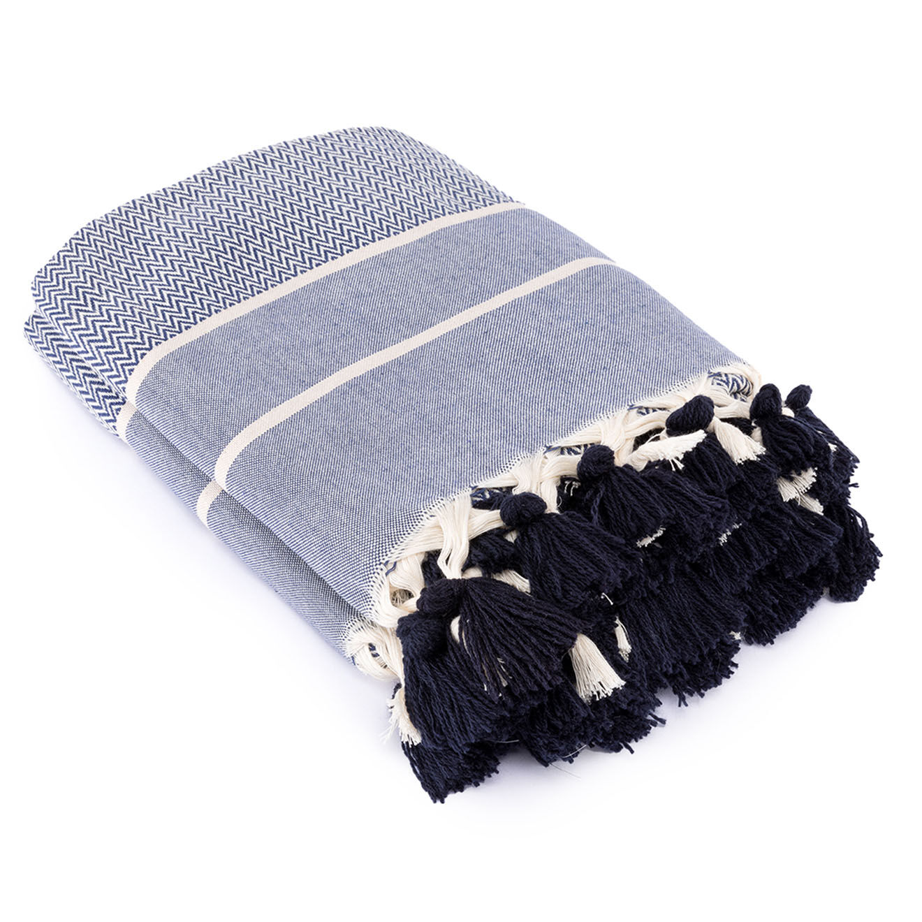 Febronie Plaid Stockholm bleu marine