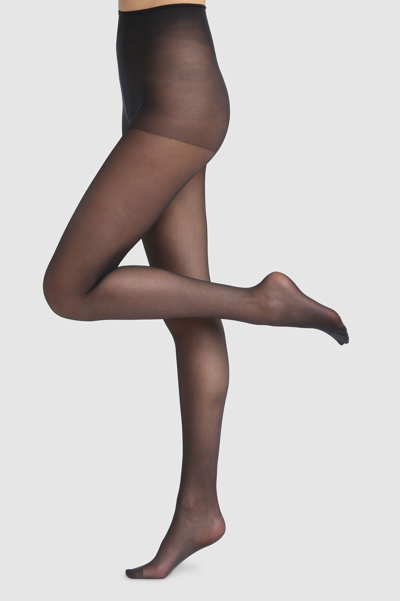 Meia-calça semitransparente 100% fio reciclado preta 25 DEN - preta