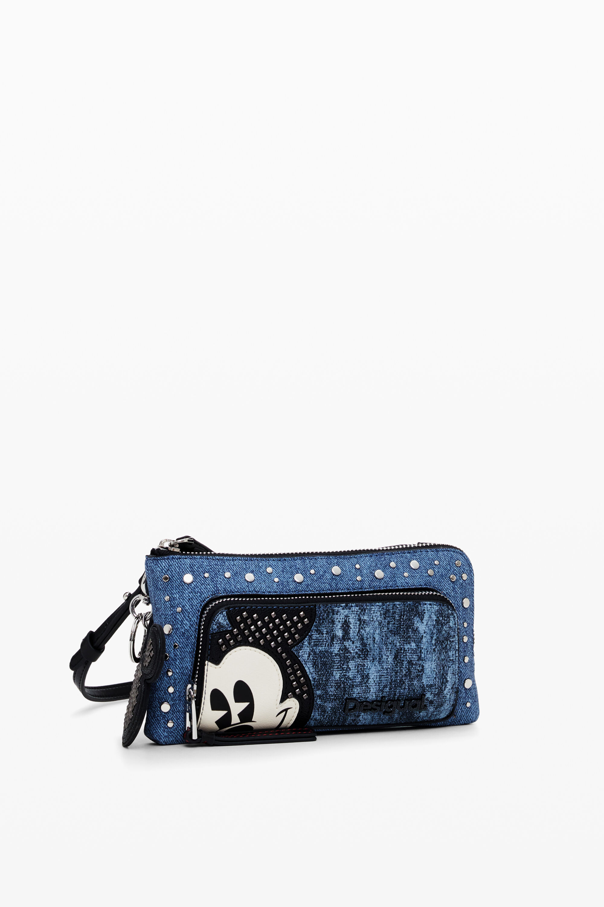 Carteira grande de brim do Mickey Mouse