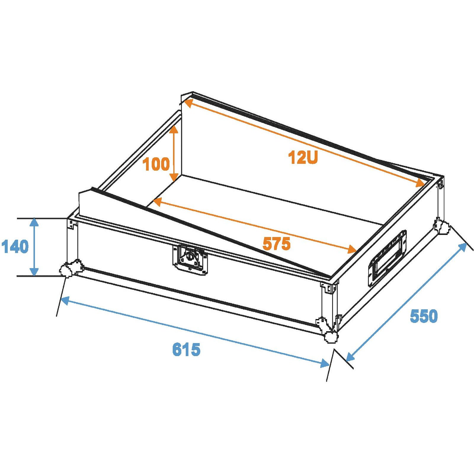 Omnitronic MCB-19 12U 19 inch topload flightcase