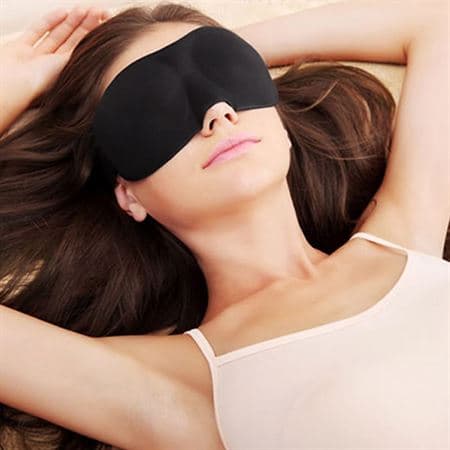 3D Søvnmaske - Luksuskomfort, Svart