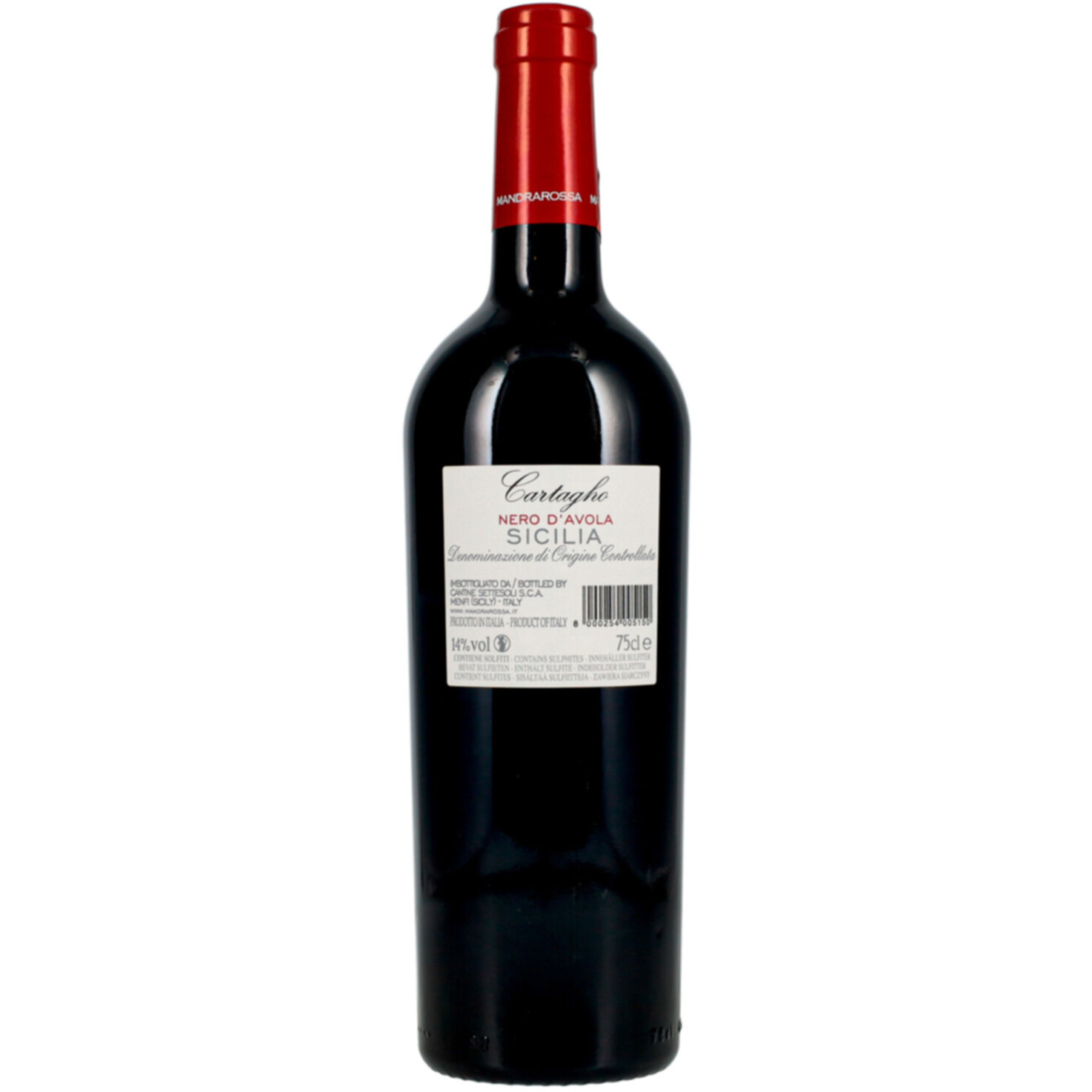 Sicilia DOC Nero d'Avola Cartagho Mandrarossa -75cl