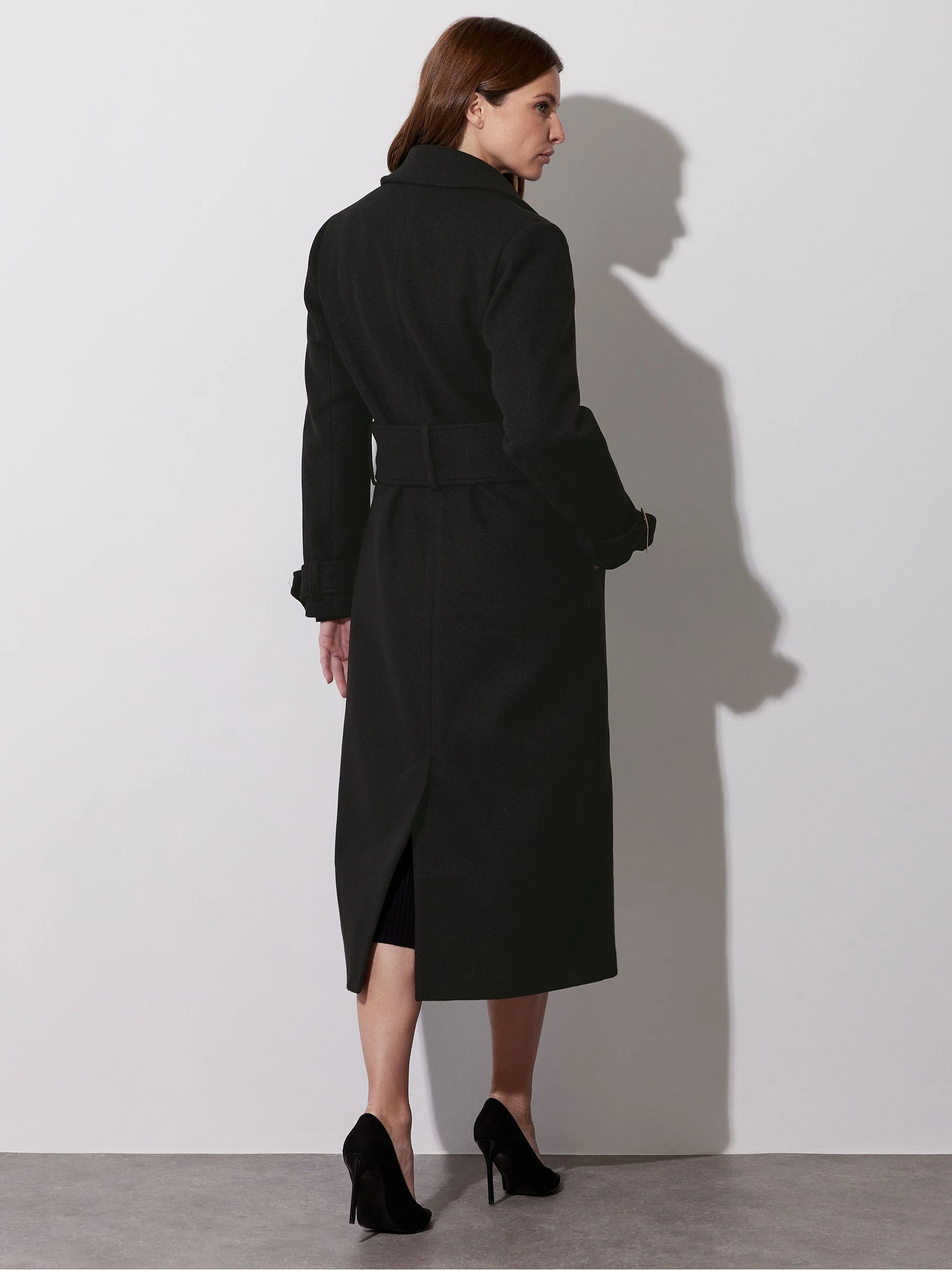 Star by Julien Macdonald lange jas met gespdetail en strik