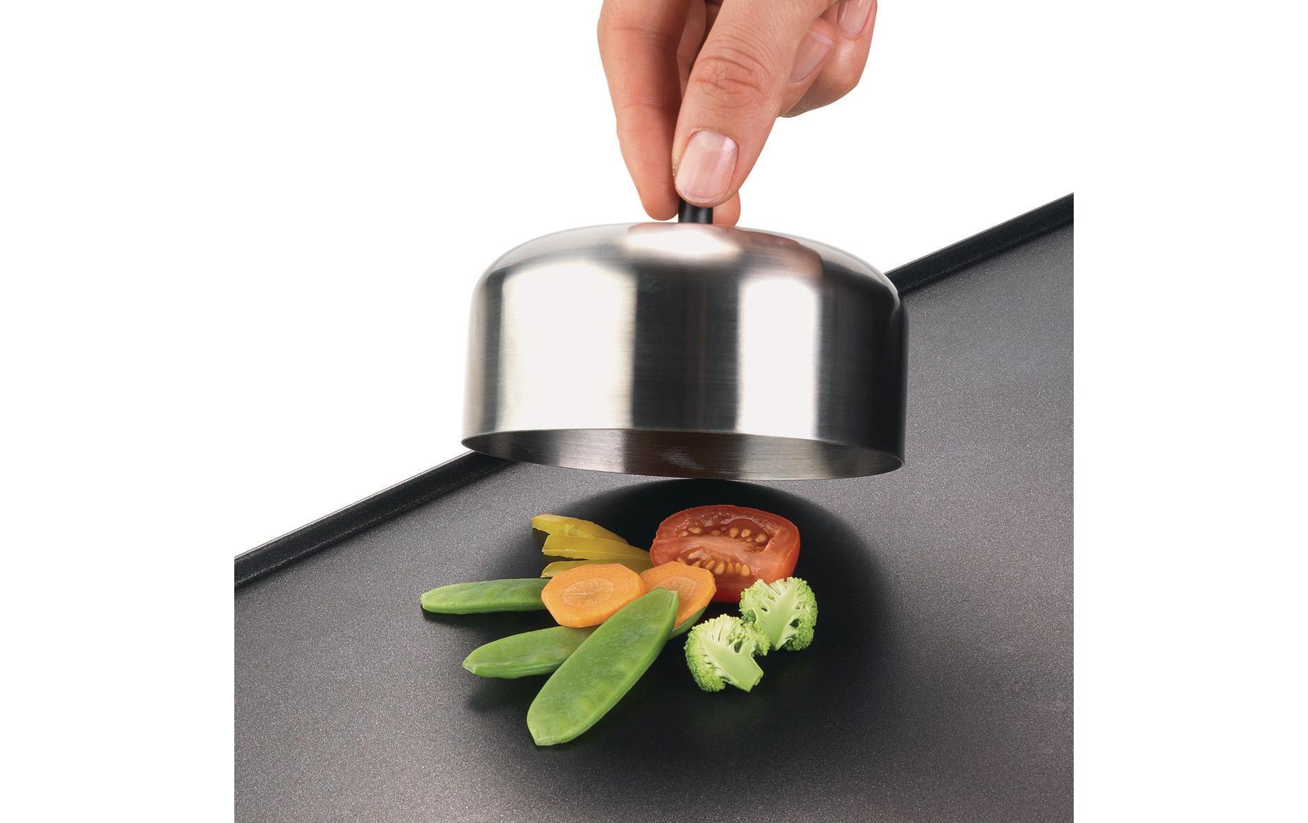 Dünstglocke für Raclette und Pizza-Grills, 1 StückDünstglocke zum Dünsten von Gemüse auf der Grillplatte