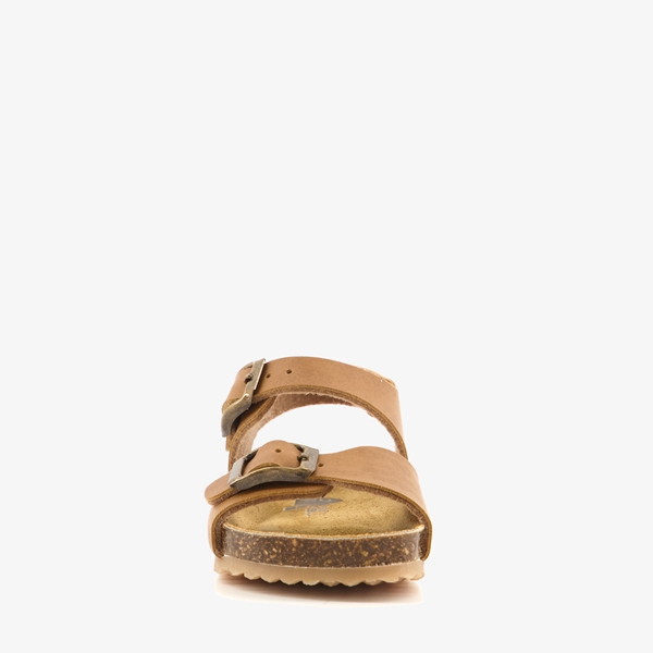 Groot leren kinder bio sandalen cognac
