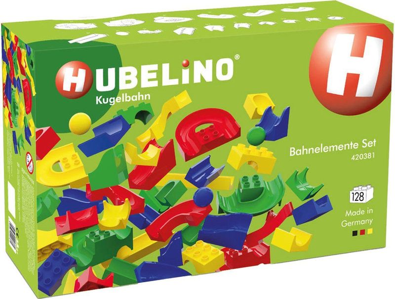 Hubelino - Knikkerbaan - Baanelementen - 128dlg.