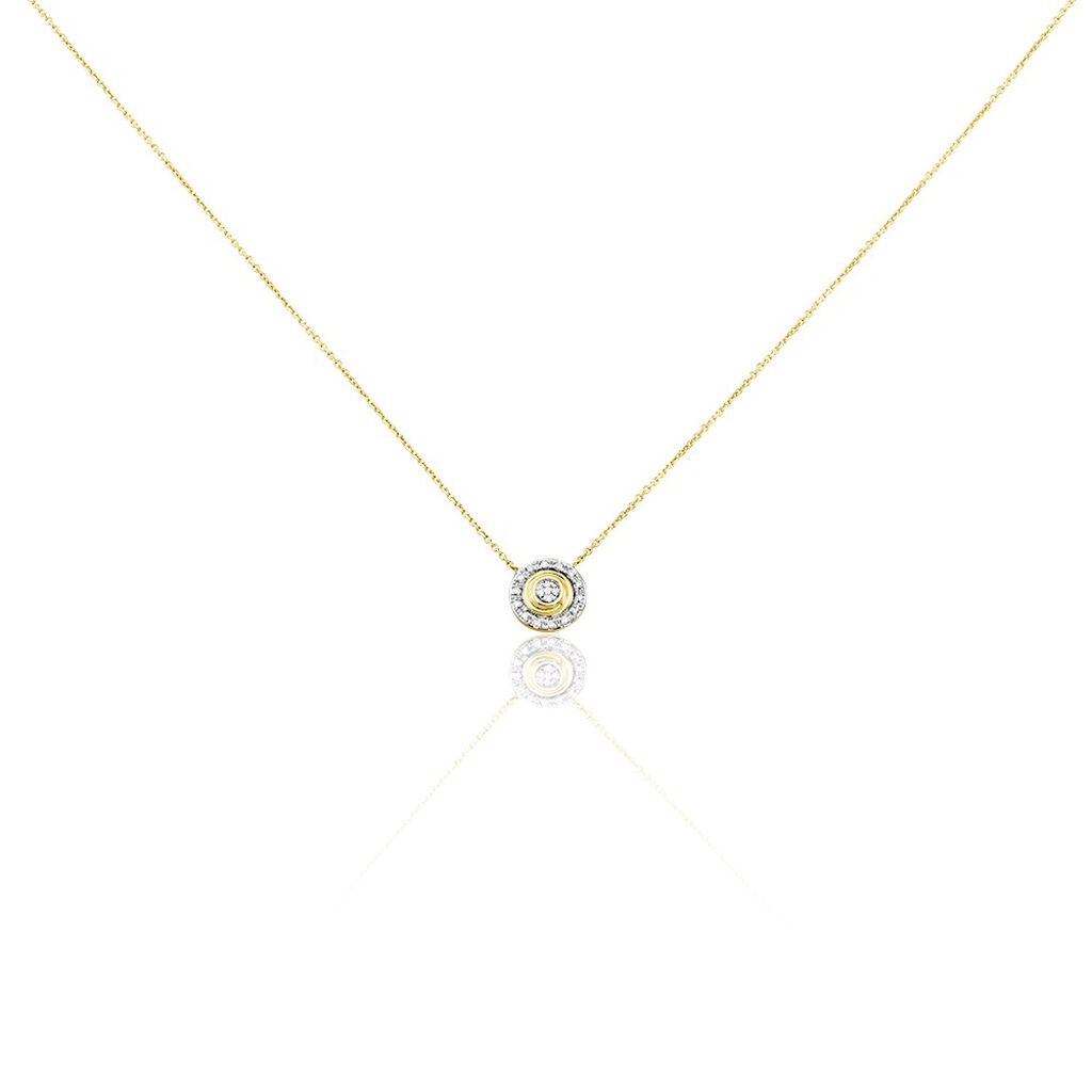 Collier Rosangela Or Bicolore Diamant Blanc