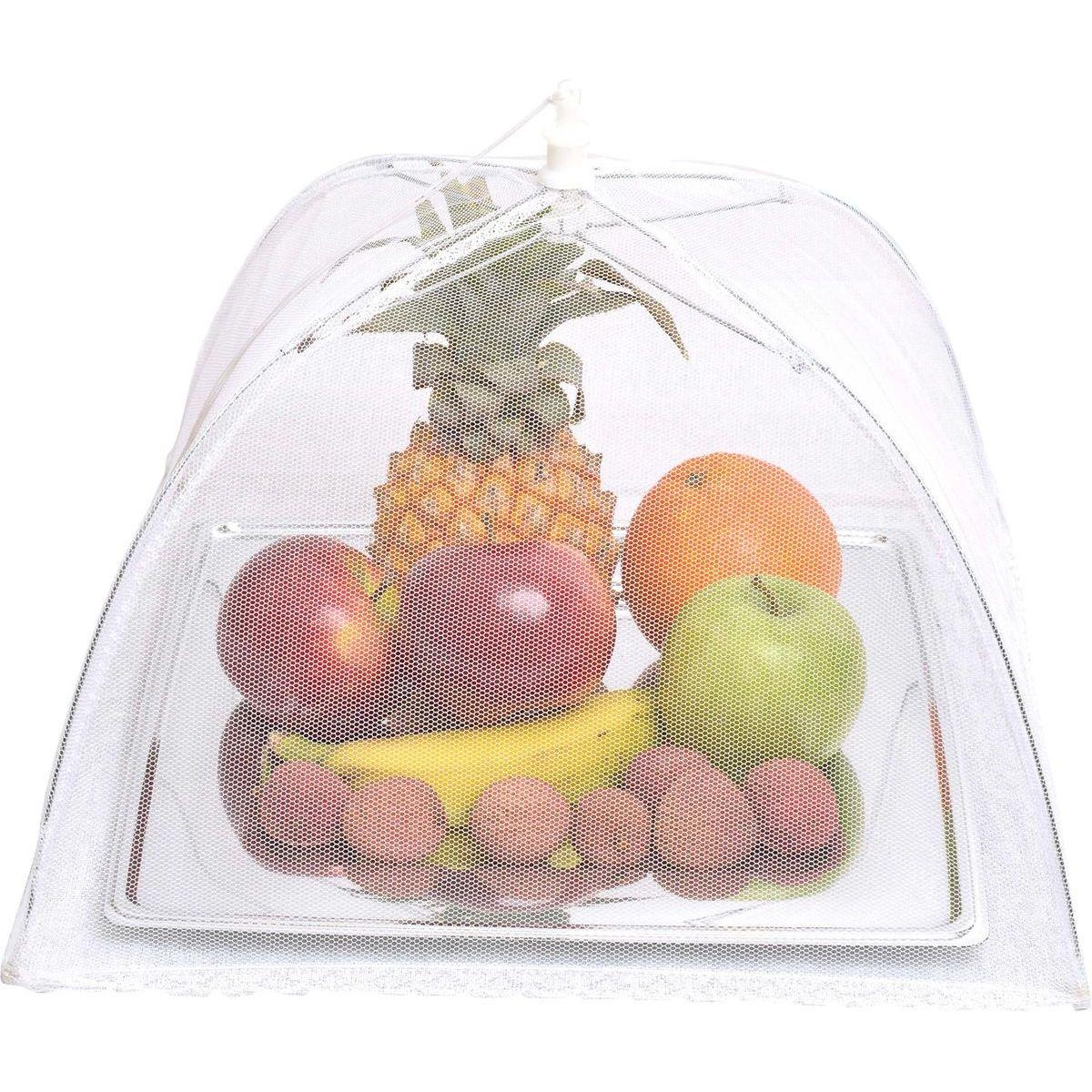 CLOCHE A NOURRITURE MOUSTIQUAIRE 36X36X20CM BLANC