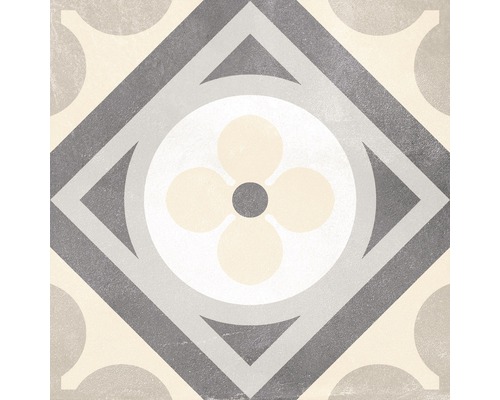 Porseleinen tegeldecoratie Cementine crème mix 15 x 15 x 0,9 cm diverse designs mat R10B