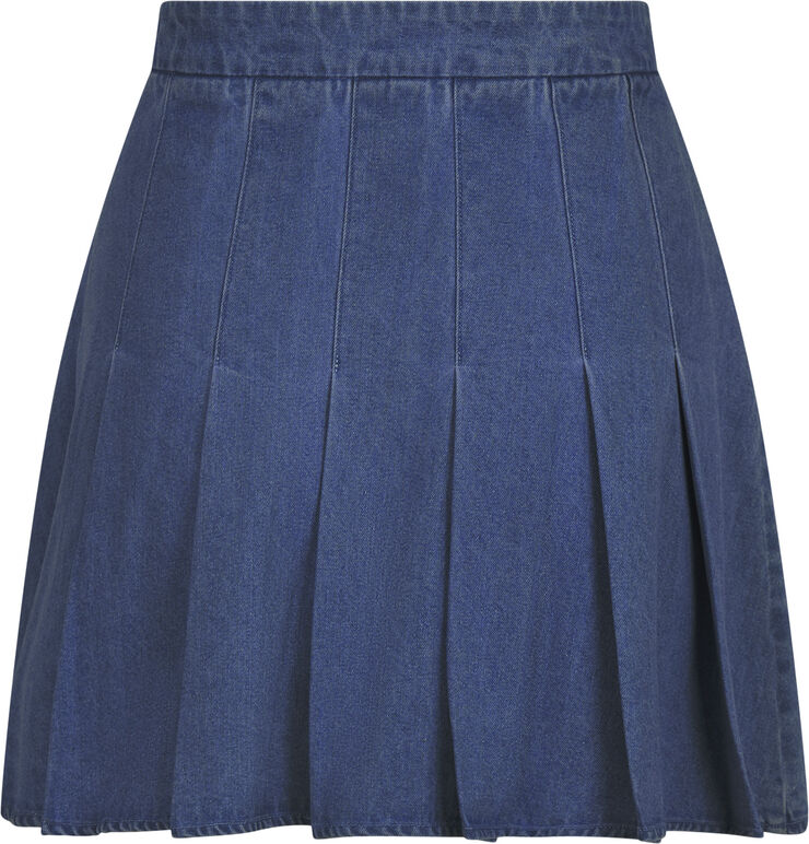 Neo Noir Laurina Denim Skirt Dark blue