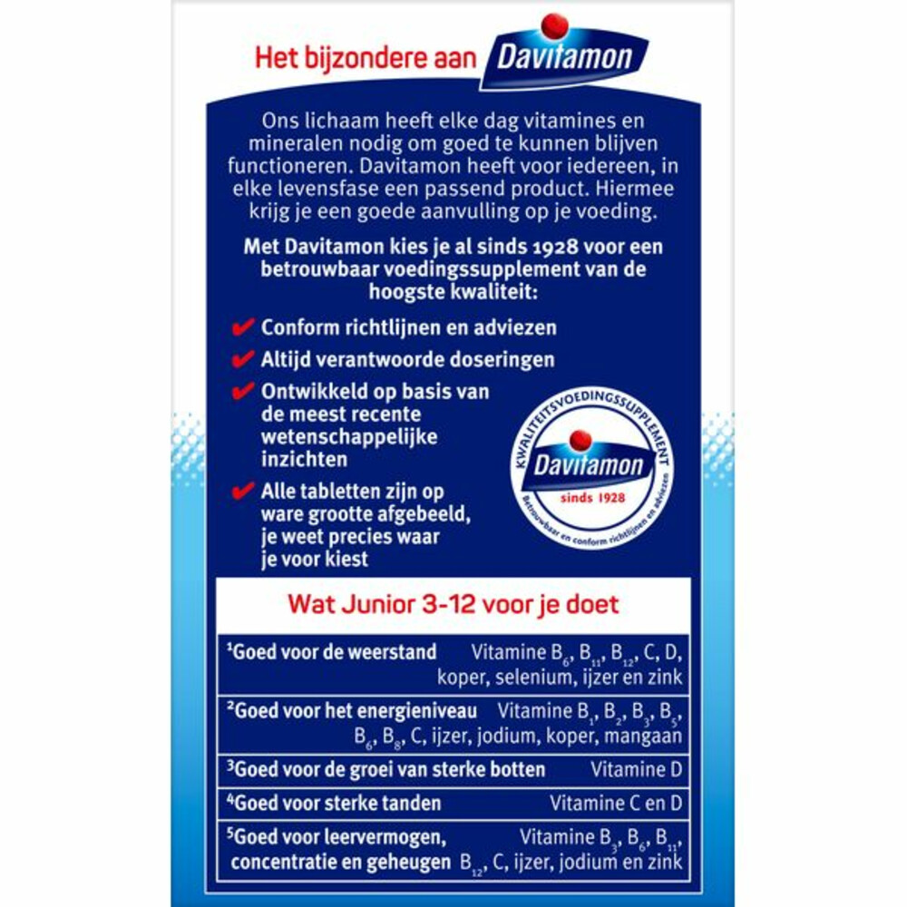 2x Davitamon Junior 3+ Kauwvitamines Banaan120 kauwtabletten