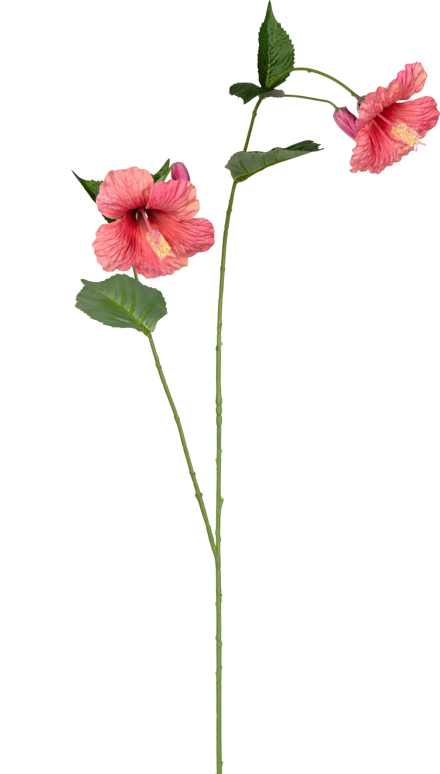 Louis Maes kunstbloem Hibiscus roze L 110 cm