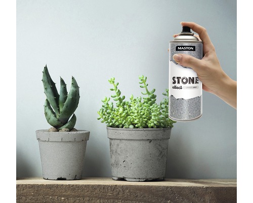 Maston Stone Effect Spuitverf, Granietgrijs, 400 ml