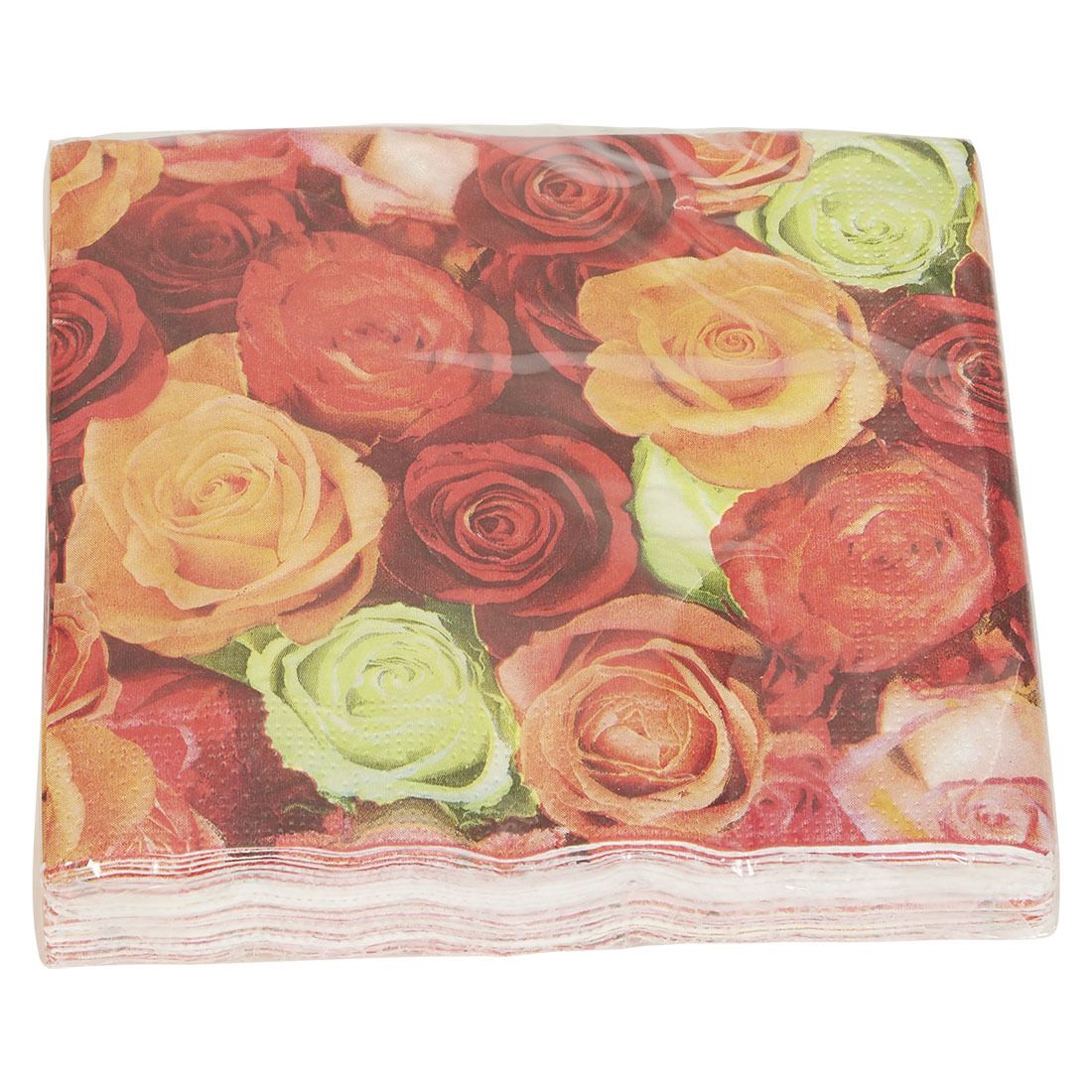 Serviett orange roses 20pk